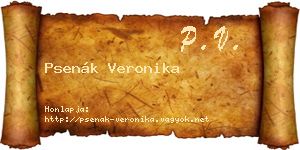 Psenák Veronika névjegykártya